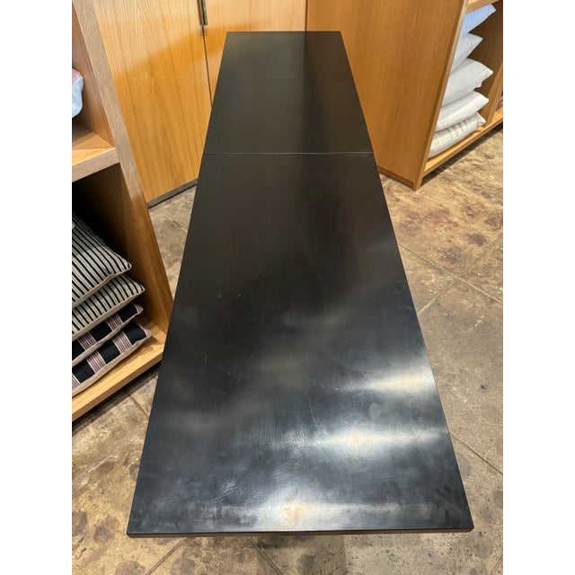 MCM Henredon Campaign Style Walnut and Rattan Rolling Bar/Cabinet W/ Expandable Flip Top For Sale - Image 11 of 12