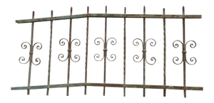Antique Victorian Iron Garden Fence Element