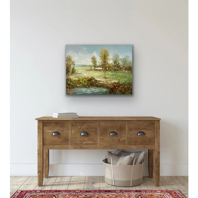 Impressionistic Landscape Original Oil Painting For Sale - Image 12 of 12