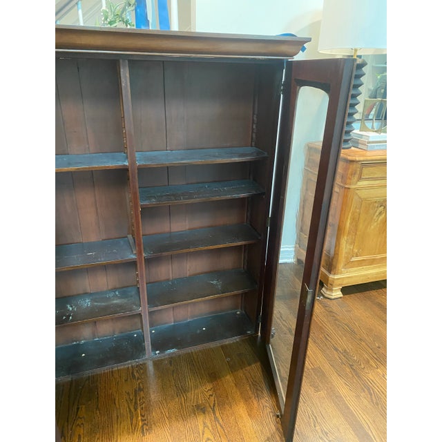 Wood 19th Century Mahogany English Hutch or Bookcase Top With Base For Sale - Image 7 of 10