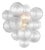 Julie Neill for Visual Comfort Signature Talia Medium Sconce in Plaster White with Clear Swirled Glass For Sale