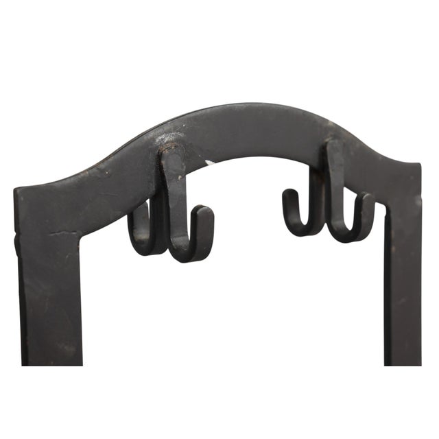 Contemporary Black Cast Iron Fireplace Tools, 5pcs For Sale In Tampa - Image 6 of 6