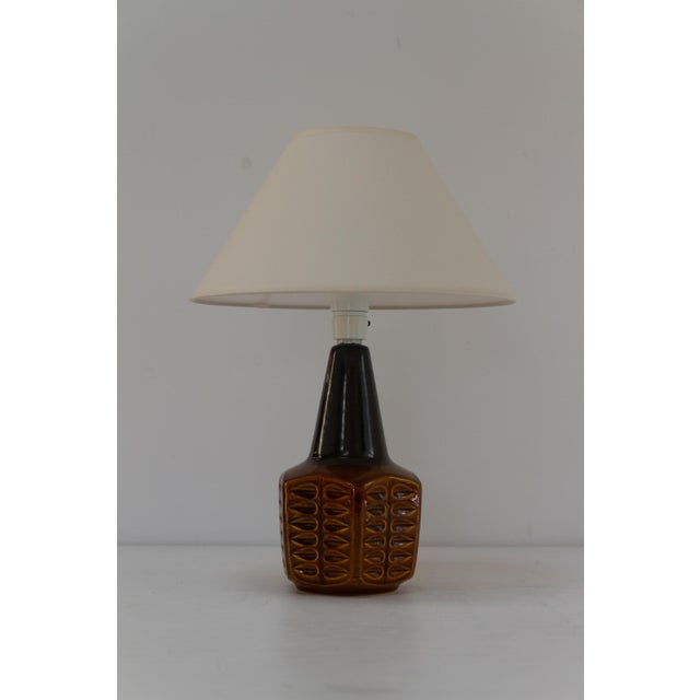 Brown Danish Modern Brown Ceramic Table Lamp by Søholm, 1960s For Sale - Image 8 of 16
