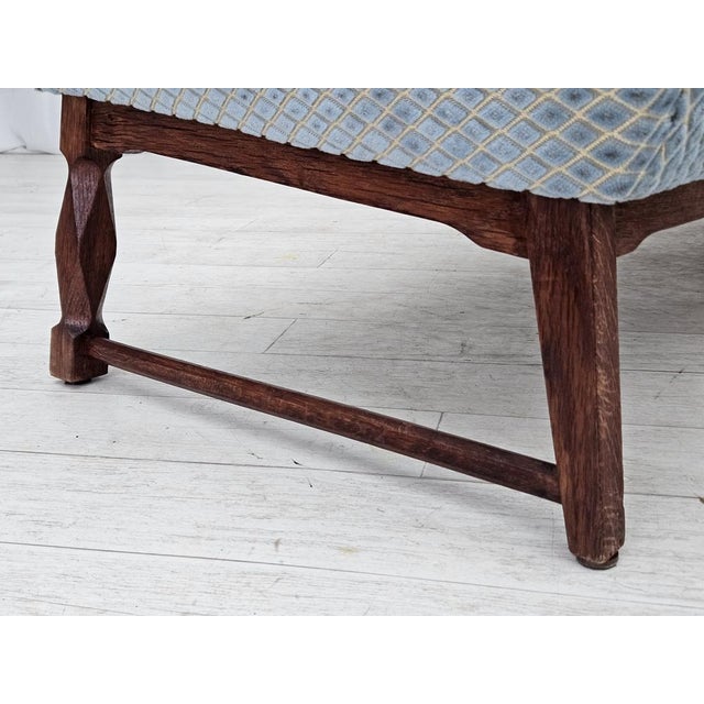 Danish 3-Seater Sofa in Velour & Oak, 1970s For Sale - Image 16 of 18