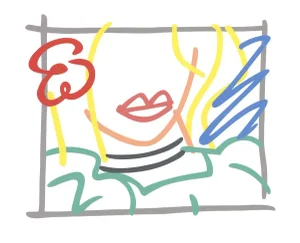 1985 Tom Wesselmann 'Monica (no text)' Pop Art Multicolor, Green, Red, White, Yellow, Blue, Gray USA Serigraph