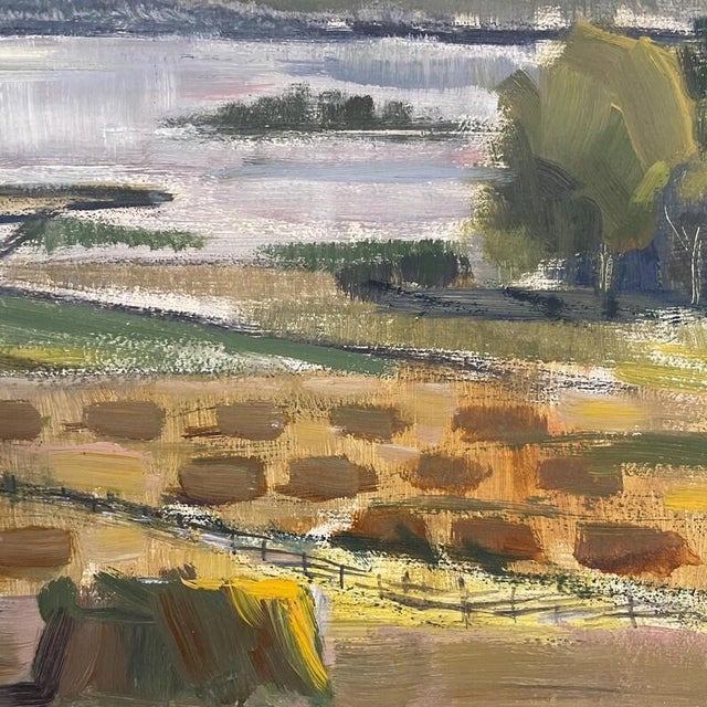 Mid-Century Modern 1943 Mid Century Swedish Modernist Landscape by David Widholm For Sale - Image 3 of 17
