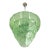 Contemporary Modern Green “Petals” Murano Glass Chandelier by Simoeng For Sale
