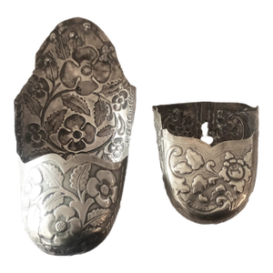 19th German Low Silver Kid Stirrups Horse