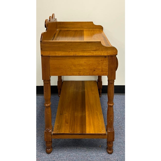Wood Antique Circa 1830 Washstand SideTable With Drawer For Sale - Image 7 of 10