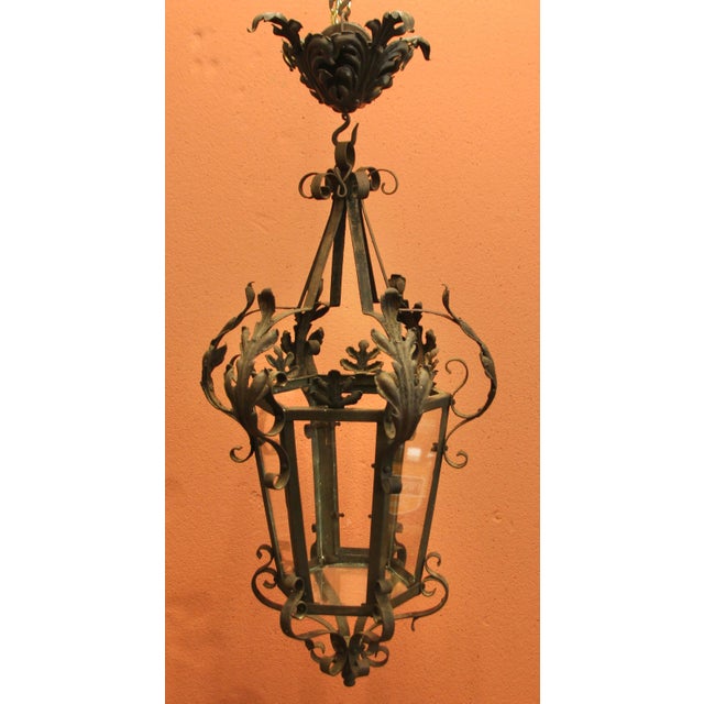 Height-Adjustable French Lantern with Acanthus Leaves, 1920s For Sale - Image 15 of 15