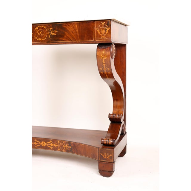 Empire Console in Mahogany, 1830s For Sale - Image 4 of 17