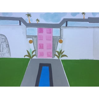 "Racquet Club Road" Acrylic & Pen on Paper For Sale