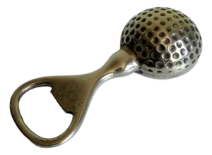 Vintage Silver Golf Ball Bottle Opener