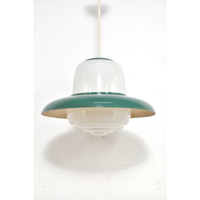 Vintage Pendant Light in Opaline, 1950s For Sale - Image 9 of 14