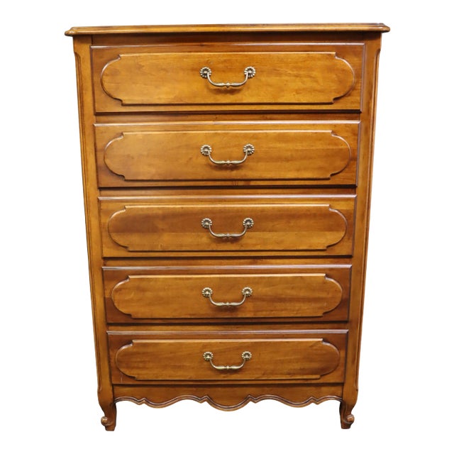 Henry Link Louis XV Style Cherry Chest of Drawers For Sale