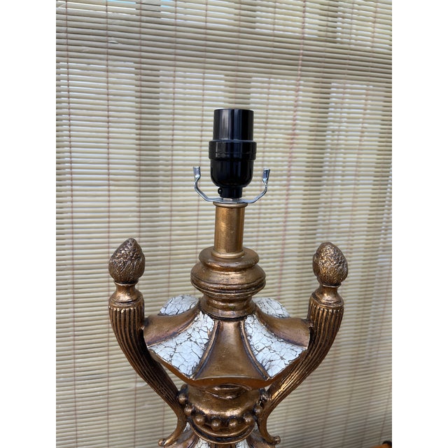 1960s A Pair of Hollywood Regency Neoclassical Revival Style Trophy Table Lamps. Circa 1960s For Sale - Image 5 of 18