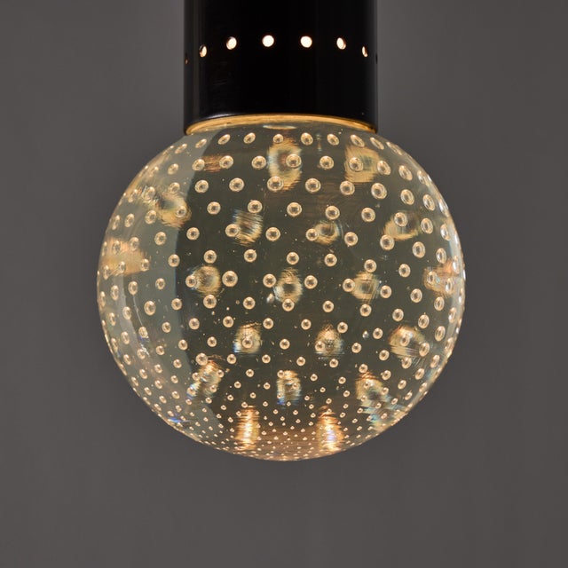 Metal 1960s Gino Sarfatti Metal and Seguso Glass Pendant Chandelier for Arteluce For Sale - Image 7 of 18