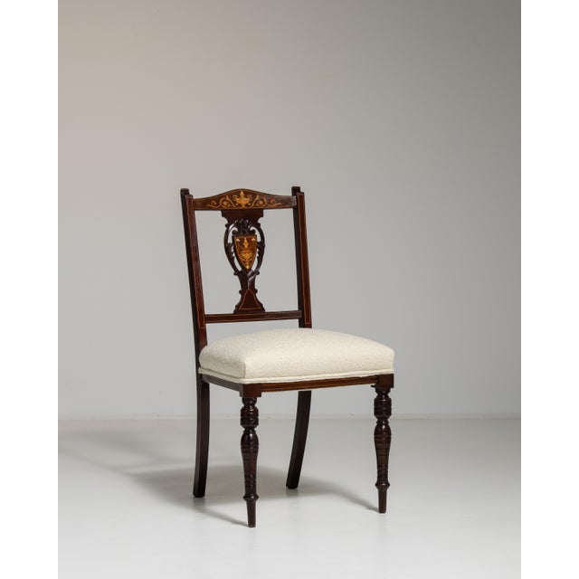 19th Century 19th Century Victorian Mahogany Chair with Upholstered Seat For Sale - Image 5 of 11