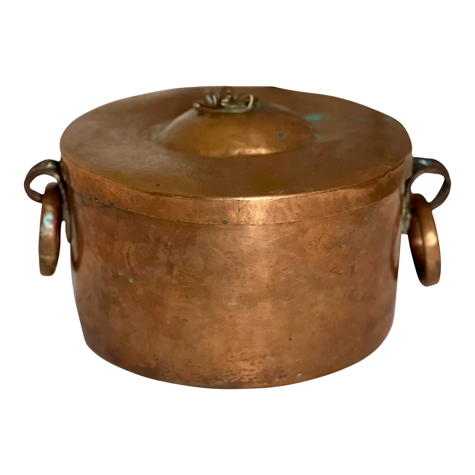 19th Century French Dovetailed Copper Braising Pan or Small Pot With ...