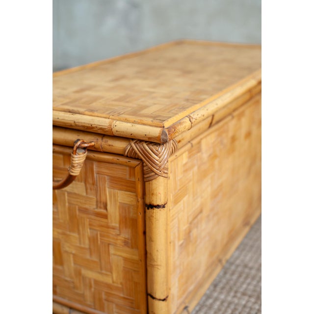 Vitage Bamboo Storage Trunks, 1980s, Set of 2 For Sale - Image 6 of 12