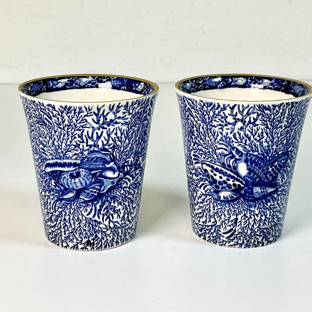 1990s Vintage English Coastal Boho Chic Mottahedeh Torquay 8 Oz Lowball Glasses - A Pair. For Sale - Image 6 of 9