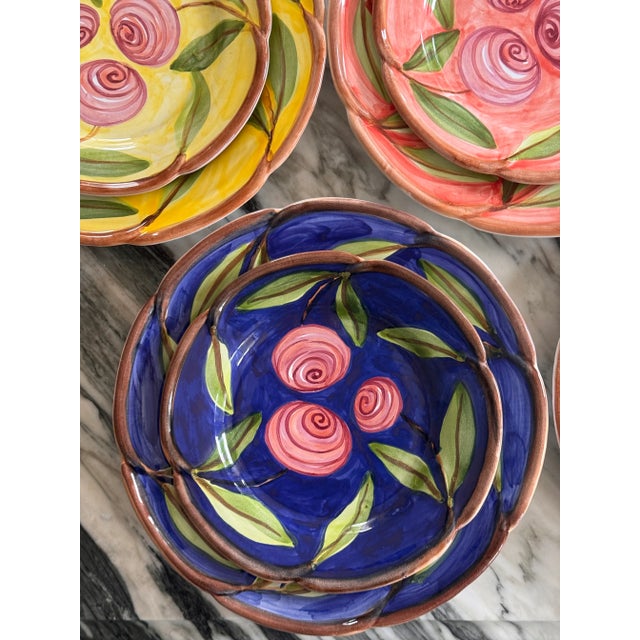 Late 20th Century LastCHANCE!8 Pieces Made in Portugal Hand Painted and Glazed Plates For Sale - Image 5 of 16