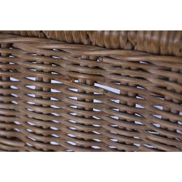 Mid-Century Wicker Table and Chairs, Set of 3 For Sale - Image 3 of 18