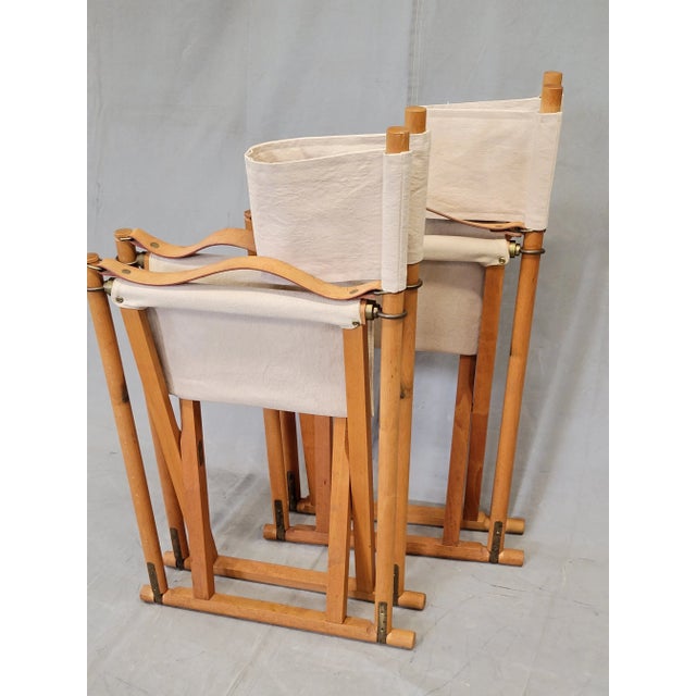 A Pair of Mid-Century 1960s Mogens Koch by Cado Mk-16 Folding Safari Directors Chairs For Sale - Image 10 of 12