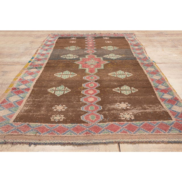Vintage Boujad Moroccan Rug, 04'06 X 08'03 For Sale - Image 9 of 10