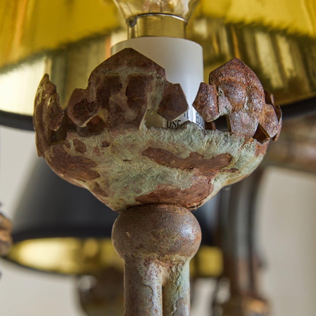 1940s French Hand-Forged Wrought Iron 8-Light Chandelier For Sale - Image 10 of 11