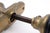Metal Vintage Art Deco Black Glass Passage Door Knob Set For Sale - Image 7 of 7