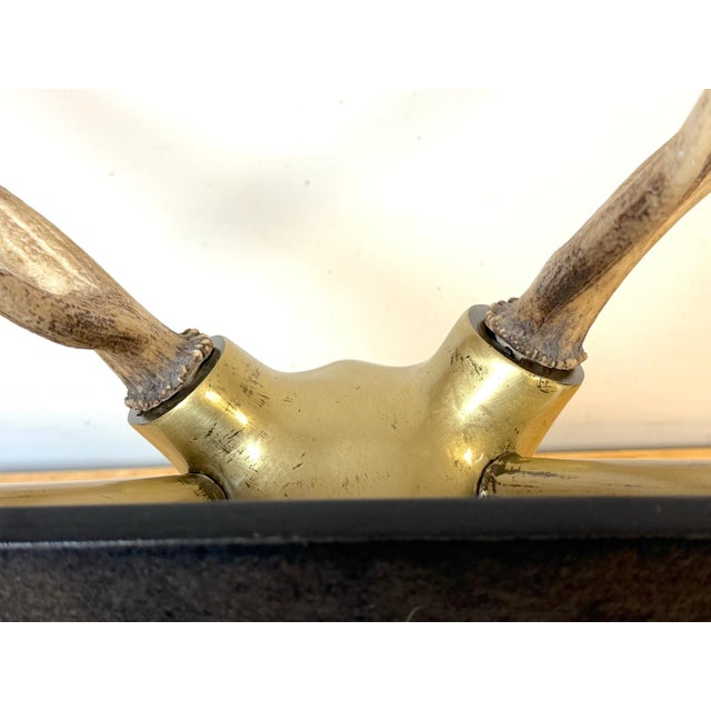 Metal Monumental Sarreid Brass Deer Mount with Removable Antlers, Spain, 1970s For Sale - Image 7 of 17