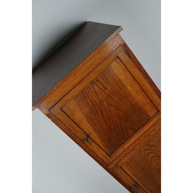 Dutch Oak Locker Filing Cabinet, 1930s For Sale - Image 16 of 18