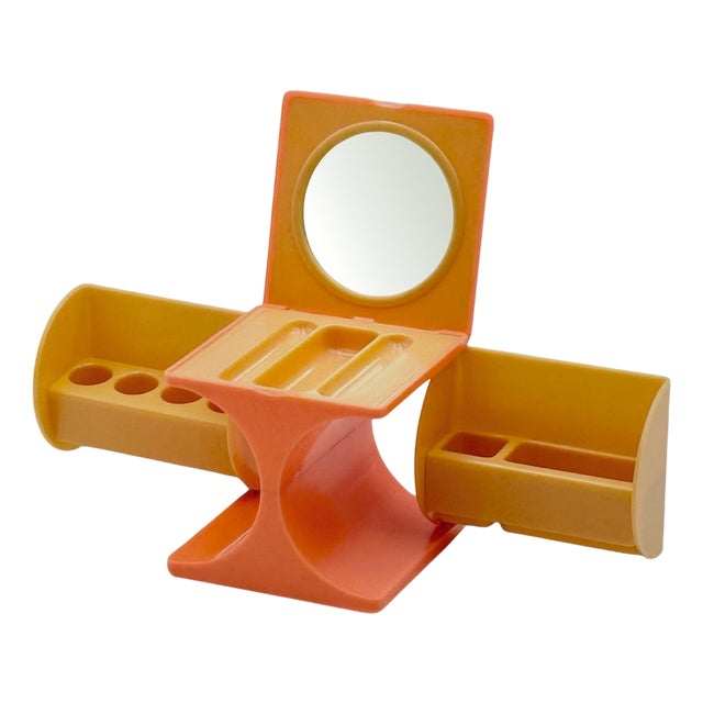 Vintage Vanity Box in Plastic with Mirror, 1970s For Sale