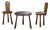 Brutalist Children's Chairs and Table, 1960s, Set of 3 For Sale