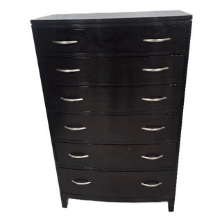 Late 20th CenturyStickley Modern Espresso Tall Chest / Lingerie Dresser, Usa For Sale