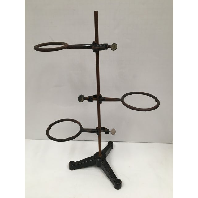 Antique Chemistry Lab Stand With Glass Beakers 4 Pc. Set Chairish