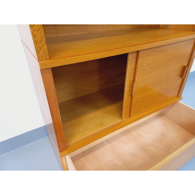 Vintage Oak Wood Bookcase, 1960s For Sale - Image 18 of 18