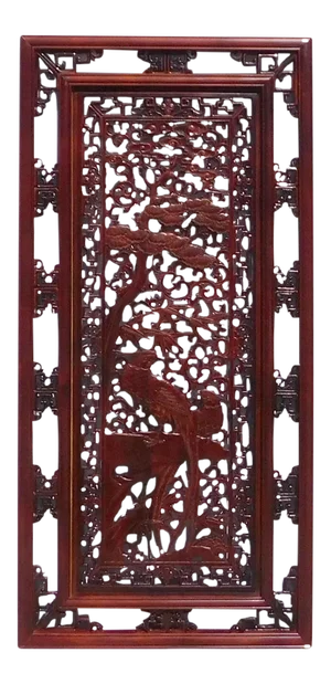 Chinese Wooden Rectangular Wall Screen