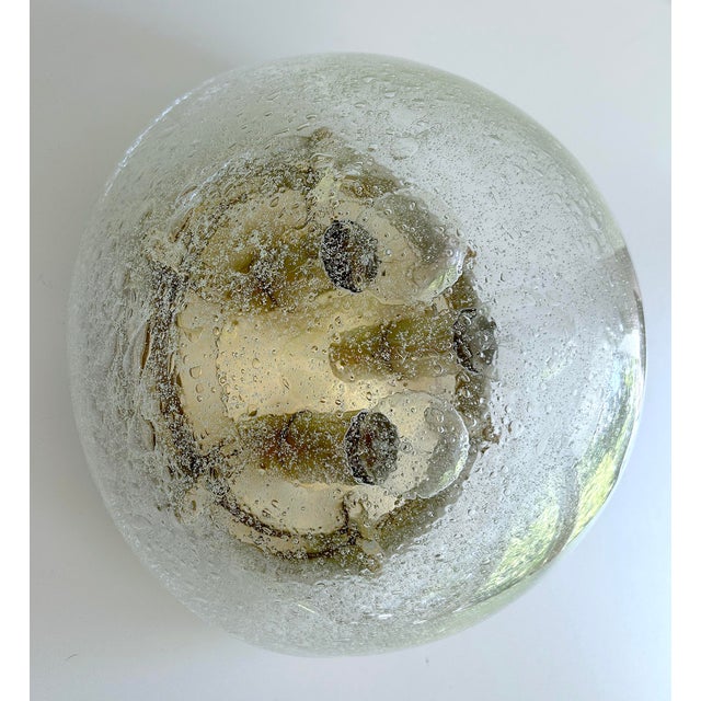 Large Glass and Brass Ceiling Light from Limburg For Sale - Image 9 of 18