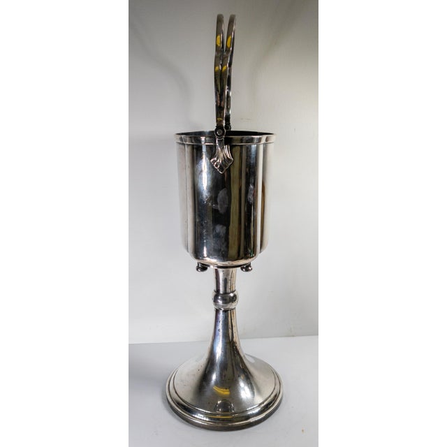 Mid-Century Modern Mid-Century Modern Silverplate Tableside Champagne Wine or Ice Bucket For Sale - Image 3 of 14