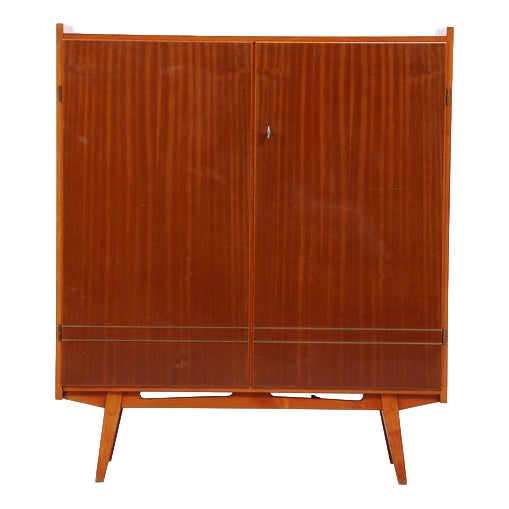 Vintage Mahogany Linen Cupboard For Sale