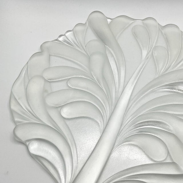 Vintage Walther Crystal for Mikasa “Folia” Cake Plate, Serving Platter by Larry Laslo For Sale - Image 10 of 18