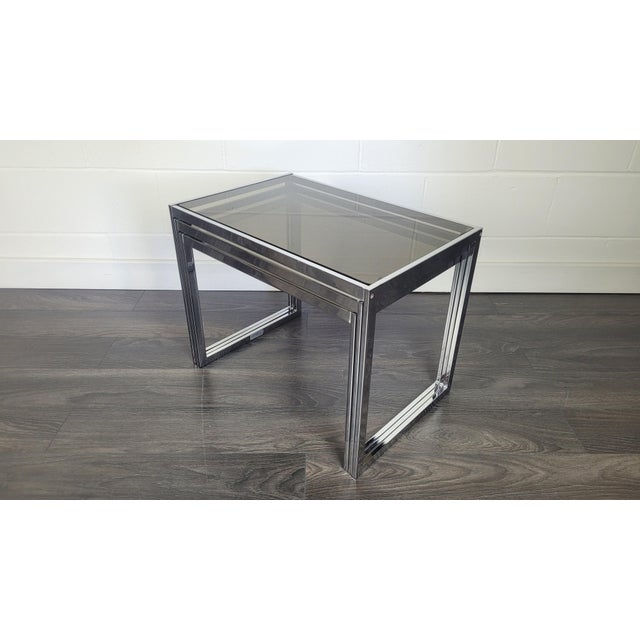 MDA Nesting Tables attributed to Howard Miller for Miller Design Associates, 1970s, Set of 3 For Sale - Image 4 of 10