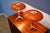 Philips Dutch Bijou Table Lamps in Orange by Louis Kalff for Philips, 1960s, Set of 2 For Sale - Image 4 of 8