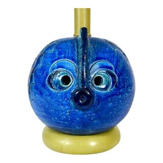 1970s Rimini Blu Ceramic Fish Lamp by Aldo Londi for Bitossi For Sale