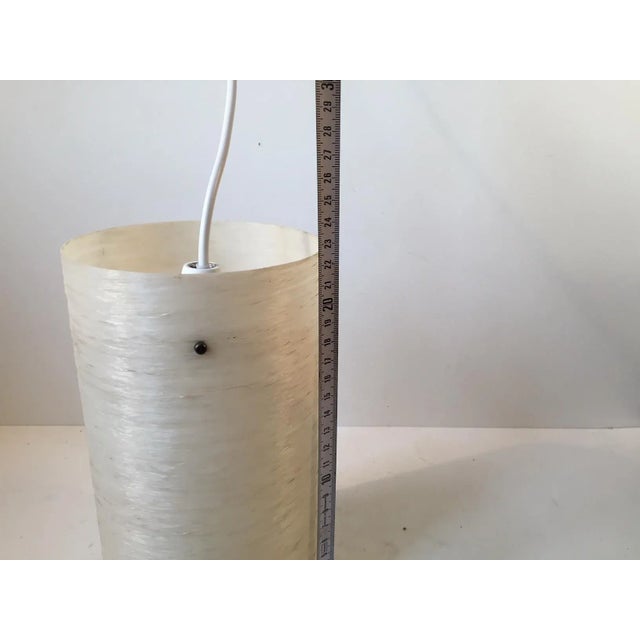 Metal Mid-Century Fiberglass Pendant Lamp, 1950s For Sale - Image 7 of 9