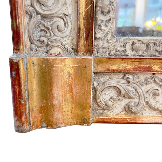 Large Giltwood Wall Mirrors with Decorative Frames, 19th Century, Set of 2 For Sale - Image 6 of 7
