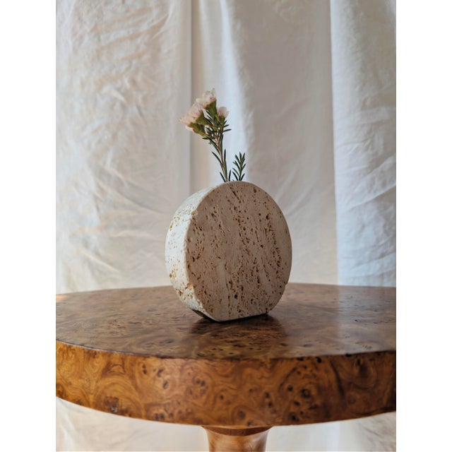 Beige Vintage Travertine Bud Vase from Fratelli Mannelli, 1970s For Sale - Image 8 of 11