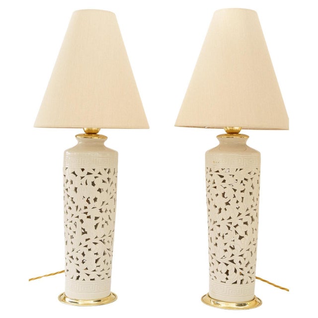 Large Ceramic Table Lamps, 1950s, Set of 2 For Sale - Image 12 of 12